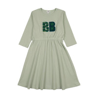 Bonjoy Sherpa Patch 3/4 Sleeve Dress - Mint Green