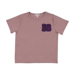 Bonjoy Sherpa Patch 3/4 Sleeve T-Shirt - Girl - Lilac
