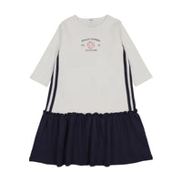 Bonjoy Bonjoy Summer 3/4 Sleeve Dress - White/Blue