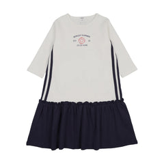 Bonjoy Bonjoy Summer 3/4 Sleeve Dress - White/Blue