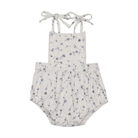 Bonjoy Denim Patch Denim Romper - Blue Floral