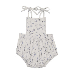 Bonjoy Denim Patch Denim Romper - Blue Floral