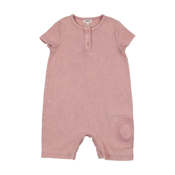 Bonjoy Embossed Volleyball Shorts Romper - Lavender