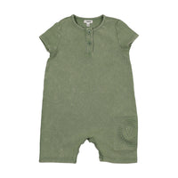 Bonjoy Embossed Volleyball Shorts Romper - Green
