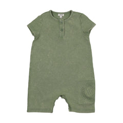 Bonjoy Embossed Volleyball Shorts Romper - Green