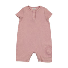 Bonjoy Embossed Volleyball Shorts Romper - Lavender