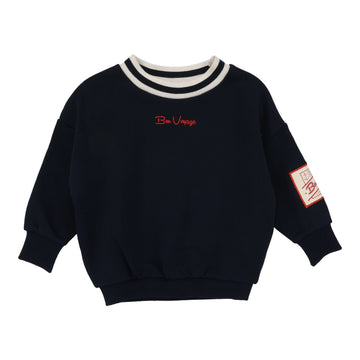 Analogie By Lil Legs Bon Voyage Toddler Sweatshirt Navy