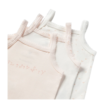 Lilette by Lil Legs Printed Lilette Baby Girls Printed Undershirt 3 Pack