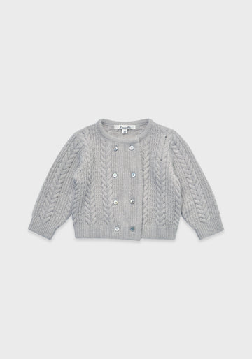 Louisiella Baby Obrine Knit Cardigan Pale Blue