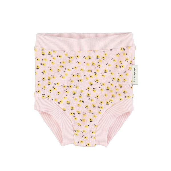 Piupiuchick Light Pink w/ Yellow Flowers Baby Blommers
