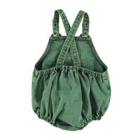 Piupiuchick Washed Green Denim Baby Romper