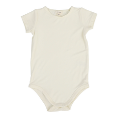 Analogie By Lil Legs BAMBOO SS ONESIE - Off White