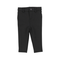 Lil Legs Black Boys Basics Knit Pants With Seam