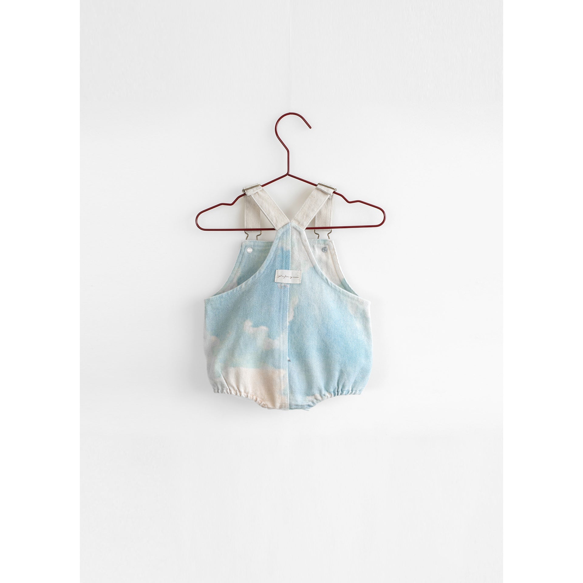 high neck backless formal dress Please Mom Bird Denim Romper