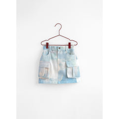 Please Mom Bird Denim Cargo Skirt