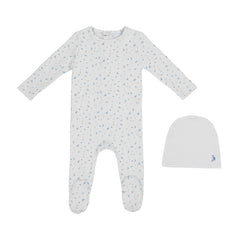Minilabel Blue Bird Over Print Footie and Hat-Boys