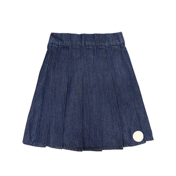 Nou Nelle Blue Denim Pleated Skirt