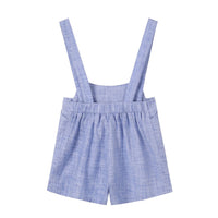 Nounelle Blue Linen Overalls