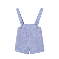 Nounelle Blue Linen Overalls