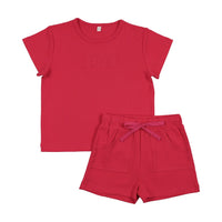 Bonjoy 2026 Shorts Set - Hot Pink
