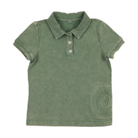Bonjoy Embossed Volleyball Short Sleeve Polo - Green