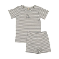 Bonjoy Bunny Short Sleeve Top & Shorts - Navy/White
