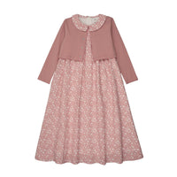 Bonjoy Blooming Elegance Peter Pan Robe Cardigan - Pink Floral