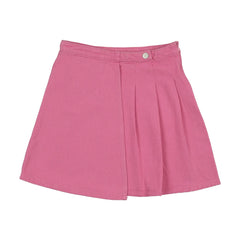 Bonjoy Colored Jean Wrap Pleat Skirt - Pink