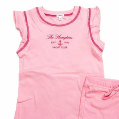 Bonjoy Yacht Club Flutter Sleeve T-Shirt - Girl - Pink