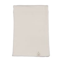Bee & Dee Bird Pointelle Chalk White Blanket