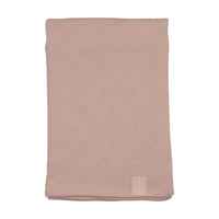 Bee & Dee Bird Pointelle Muted Pink Blanket