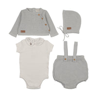 Bee & Dee Leather Knit Outfit Dusty Blue
