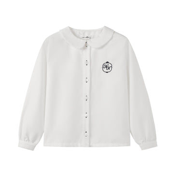 Nou Nelle Boy White Logo Shirt