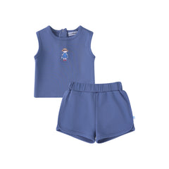 Minilabel Denim Blue Two Piece Fisherman Set- Boys