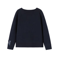 Nou Nelle Navy Double Breasted Sweater