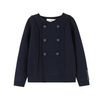 Nou Nelle Navy Double Breasted Sweater