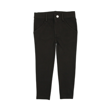 Lil Legs Black Boys Basics Husky Full Weekday Pants