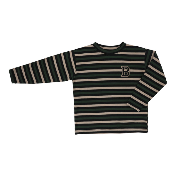 Analogie By Lil Legs Boys Green Stripe Tee Green Stripe