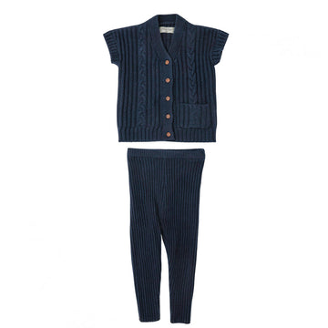 Secolo Braided Knit Set - Navy