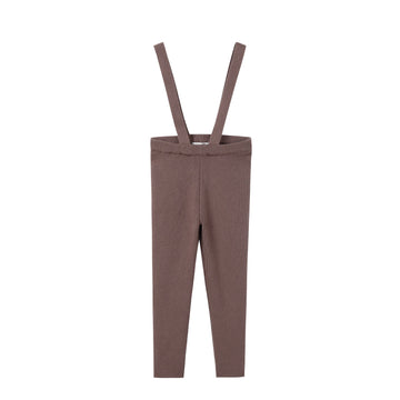 Nou Nelle Brown Knit Suspender Pants