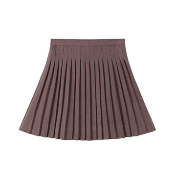 Nou Nelle Brown Pleated Skirt