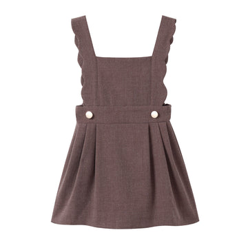 Nou Nelle Brown Scallop Wool Jumper