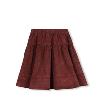 Hello Yellow Red Clara Full Round Denim Skirt
