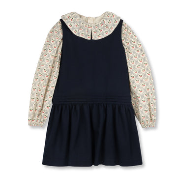 Lilou Navy Brady Wool Tier Jumper- Jumper Only