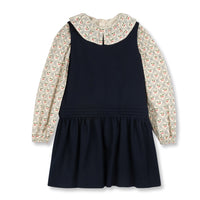 Lilou Navy Brady Wool Tier Jumper- Jumper Only
