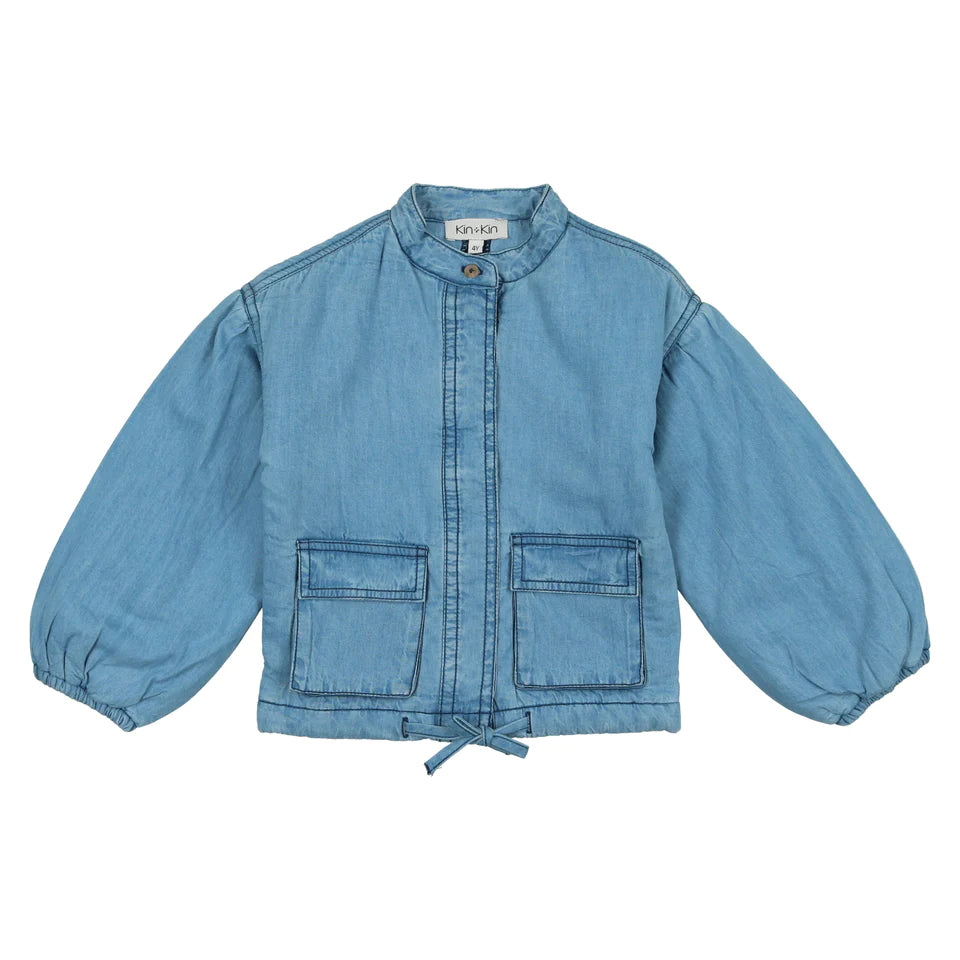 KIN KIN DENIM JACKET LIGHT BLUE Buttons Bebe Buttons Bebe
