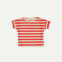 My Little Cozmo Pink Ruby Organic Toweling Stripes Baby T-Shirt