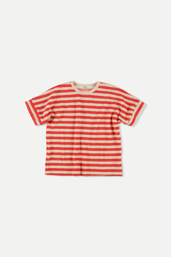 My Little Cozmo Pink Ruby Organic Toweling Stripes T-Shirt
