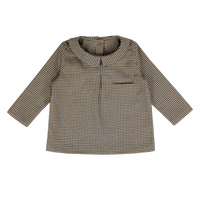 Coco Blanc Houndstooth Peter Pan Shirt  (CB2023)