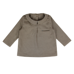 Coco Blanc Houndstooth Peter Pan Shirt  (CB2023)